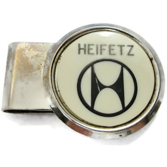 Vintage Heifetz  Money Clip Men Wallet ID Advertising - Picture 2 of 9
